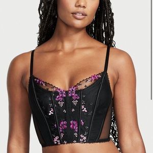 NWT Victoria’s Secret VERY SEXY Floral Embroidery Corset Top